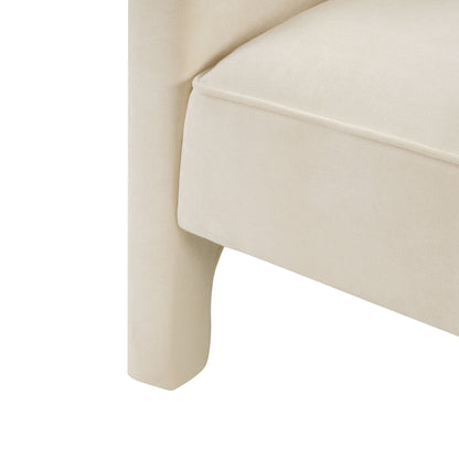 Barrel Accent Chair With Enclosed Arms