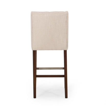 Solstara - Upholstered Dining Barstool With Button Tufted And Wing Back