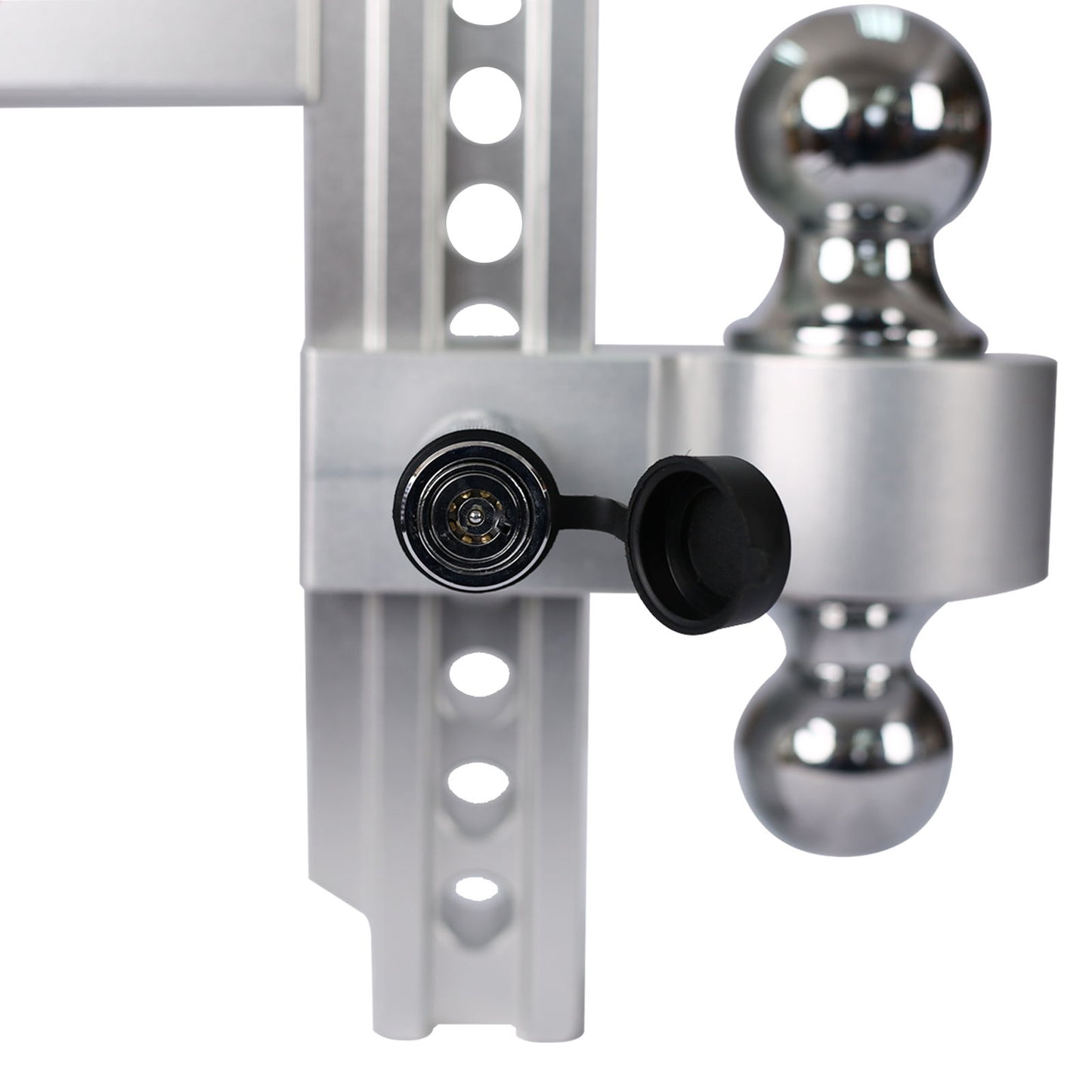 Alu - Adjustable Trailer Drop Hitch 2" Receiver 8" Adjustable - Silver