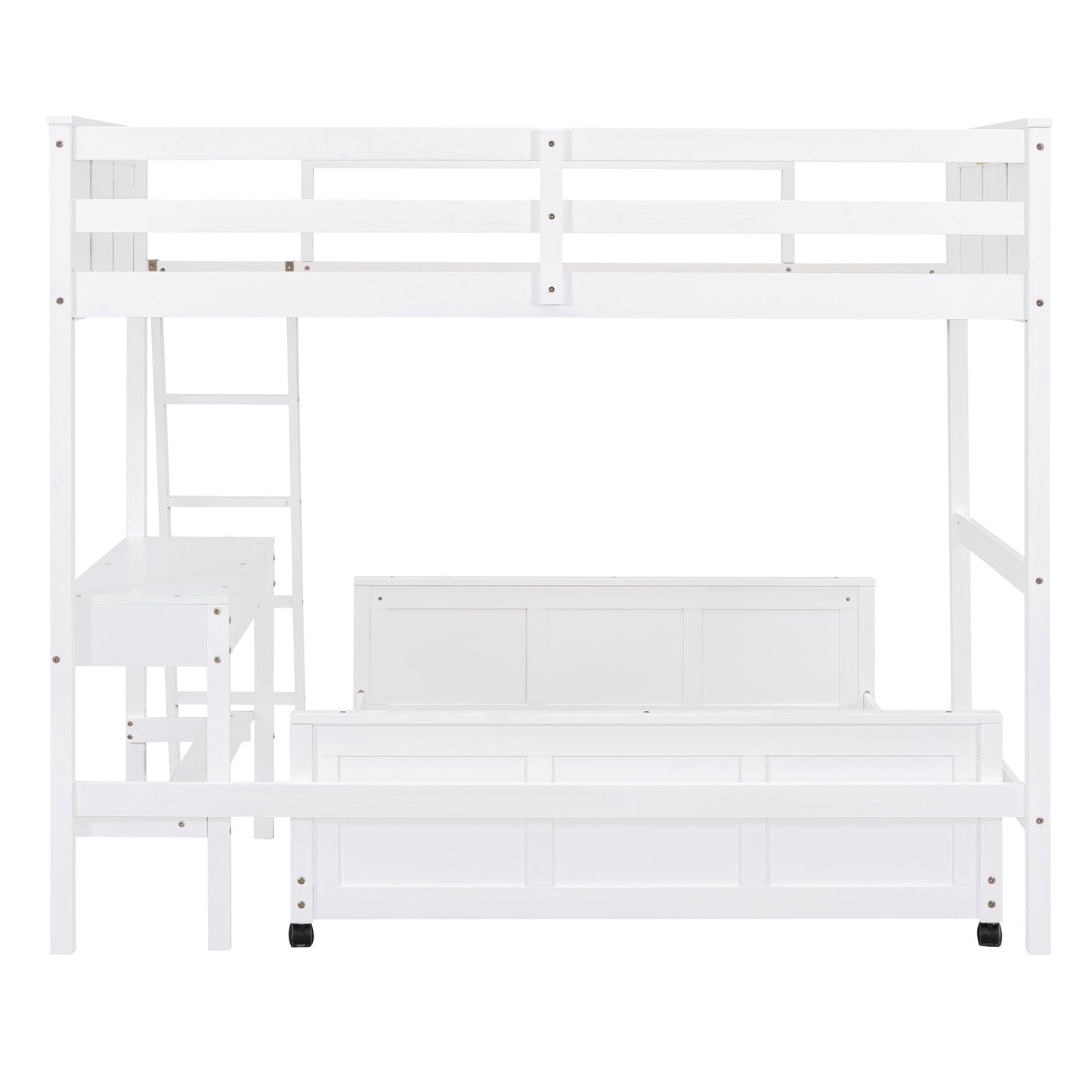 Full Over Full Bunk Bed With Desk