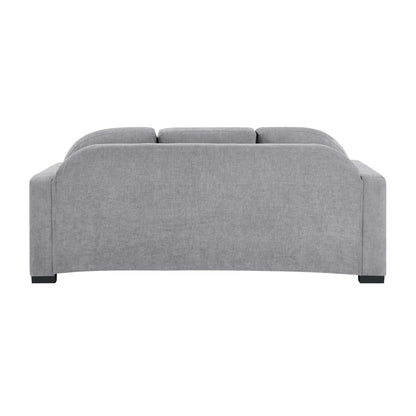 Modern 3 Seater Sofa With Curved Backrest