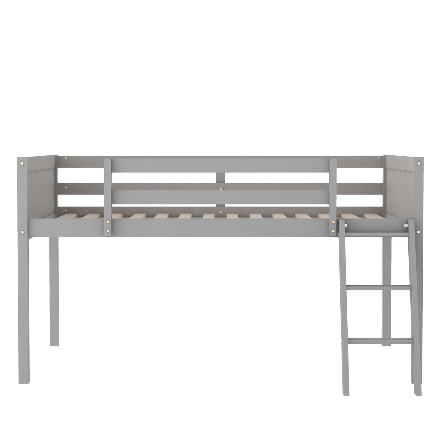 Low Loft Bed With Adjustable Ladder