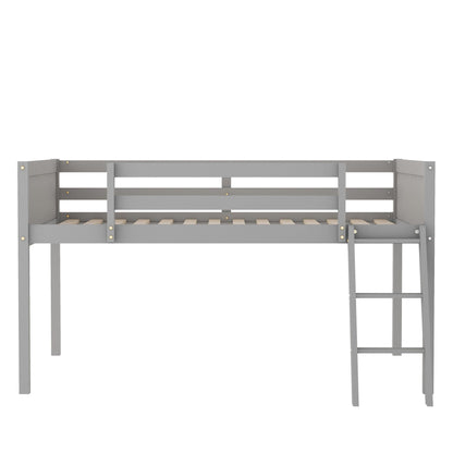 Low Loft Bed With Adjustable Ladder