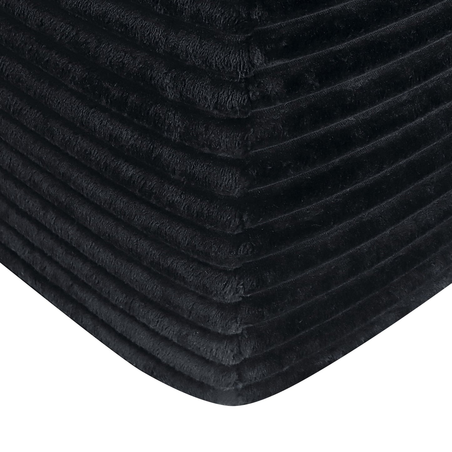 Convertible Chaise Lounge Chair & Wide Armrest & Throw Pillows - Black