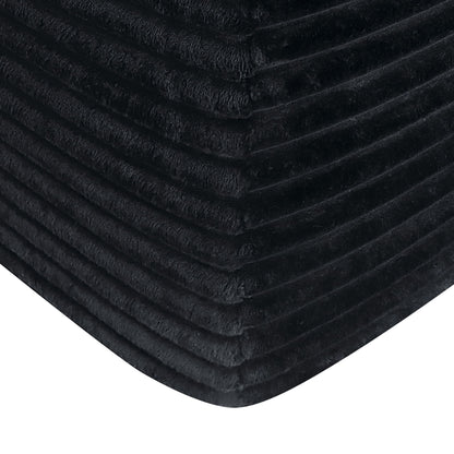 Convertible Chaise Lounge Chair & Wide Armrest & Throw Pillows - Black