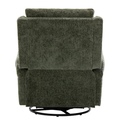 Manual Recliner Massage Chair With Swivel Rocker, 8 Massage Modes, Side Storage Pocket