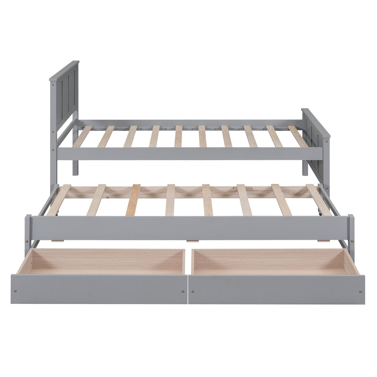 Platform Bed With Trundle And Drawers