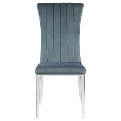 Tufted Side Upholstered Dining Chair (Set of 2) - Gray