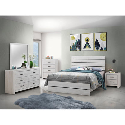 Slatted Headboard Panel Bed
