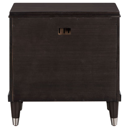 Niguel - 2 Drawer Nightstand With Felt Lined Top Drawer - Brown
