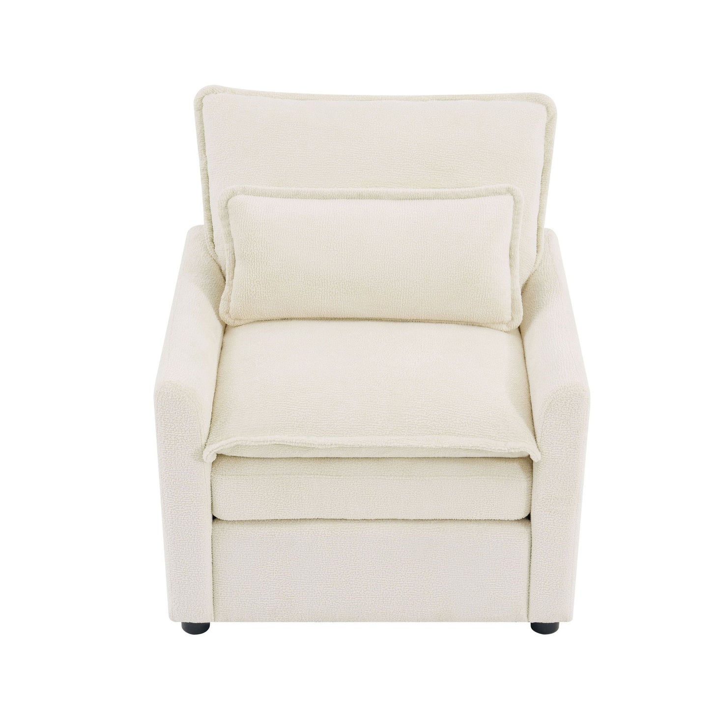 Modern Single Seat Accent Chair With Side Storage Pockets