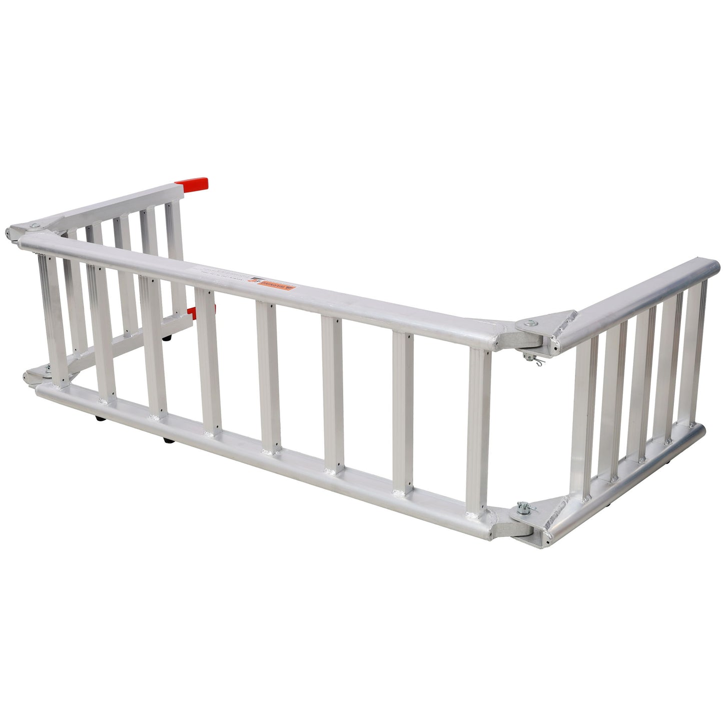Ramp For Motorcycle / Lawn Mower / ATV, 2 In 1 Ramp And Tailgate Extender - Silver