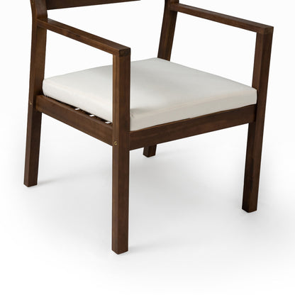 Outdoor Dining Set Rectangular Table With Umbrella Hole