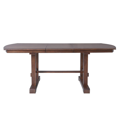 6 Piece Extendable Dining Table Set, Wood Table With Removable Leaf, 4 Upholstered Chairs And Bench - Cherry