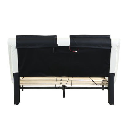 Platform Bed Frame With LED Lighting, tooth Music, Vibration Massage