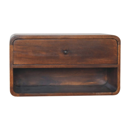 Curve Upper Slot Floating Nightstand