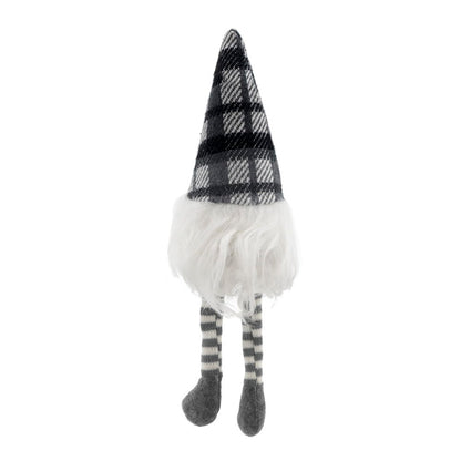 3 Pieces Sitting Gnome, Christmas Table Home Ornaments For Holiday Party Gifts - White / Gray