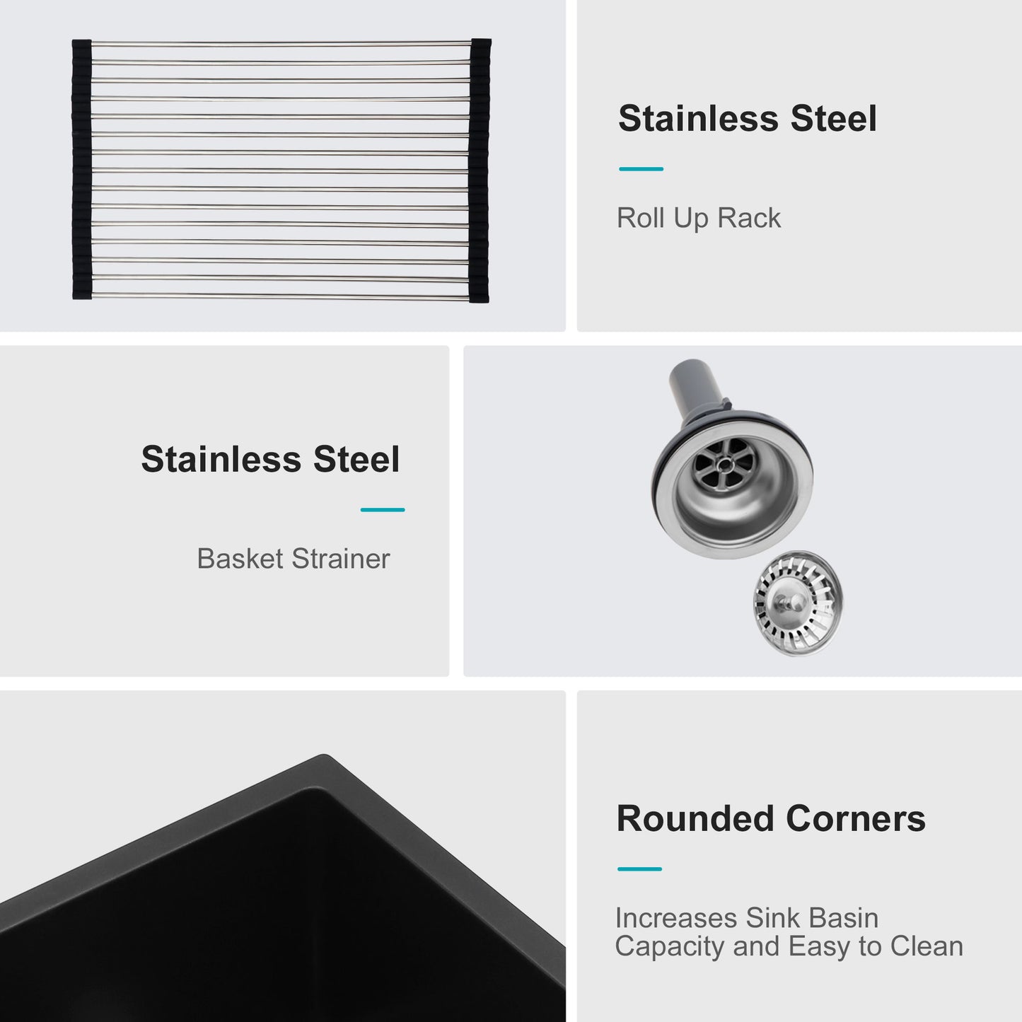 Granite Composite Double Bowl Undermount Kitchen Sink