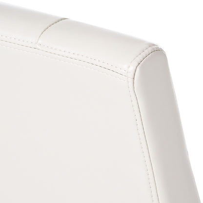 Carter - 5 Tuft Dining Chair With Button Tufted Backrest And Espresso Legs - Ivory