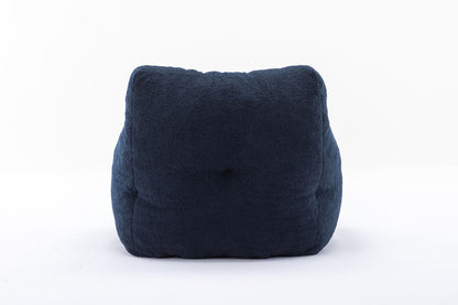 Soft Teddy Fabric Tufted Foam Bean Bag Chair With Teddy Fabric