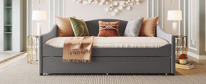 Upholstered Daybed With Light And Trundle