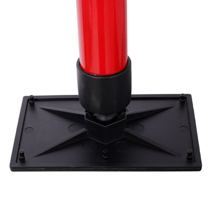 Adjustable Steel Support Pole System For Jacks And Drywalls With Carry Bag - Black / Red