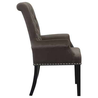 Norwich - Dining Arm Chair With Button Tufting And Rolled Top
