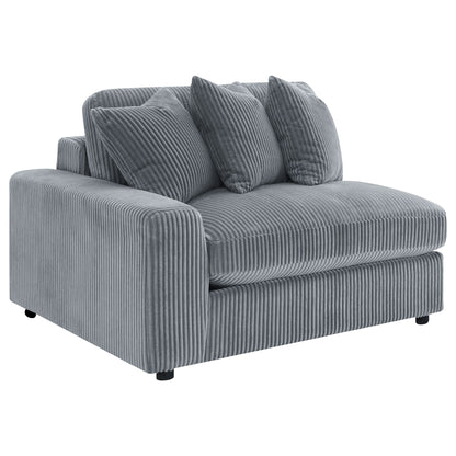 Marcus - Fog Track Arms Reversible Sectional With Pillows - Fog