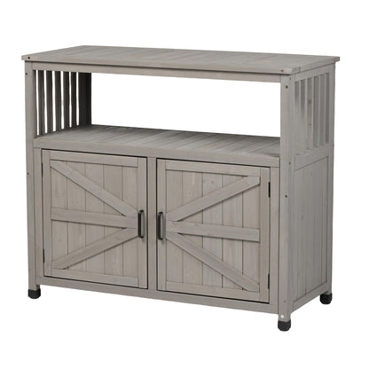 Patio Bar Table Set With Storage