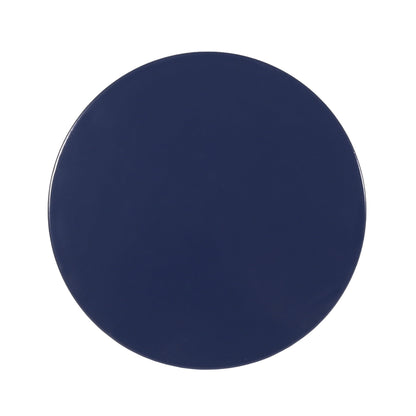 Modern Iron Cut Design End Table (Set of 2) - Navy Blue