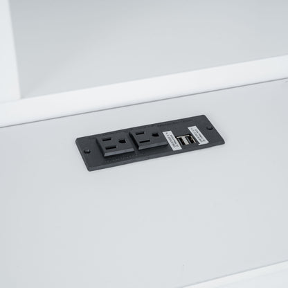 Platform Bed With Multi Storage Headboard, USB And Drawers