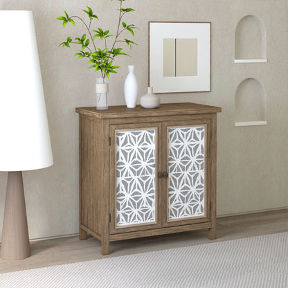 Storage Cabinet, Organizer - Brown Antique White
