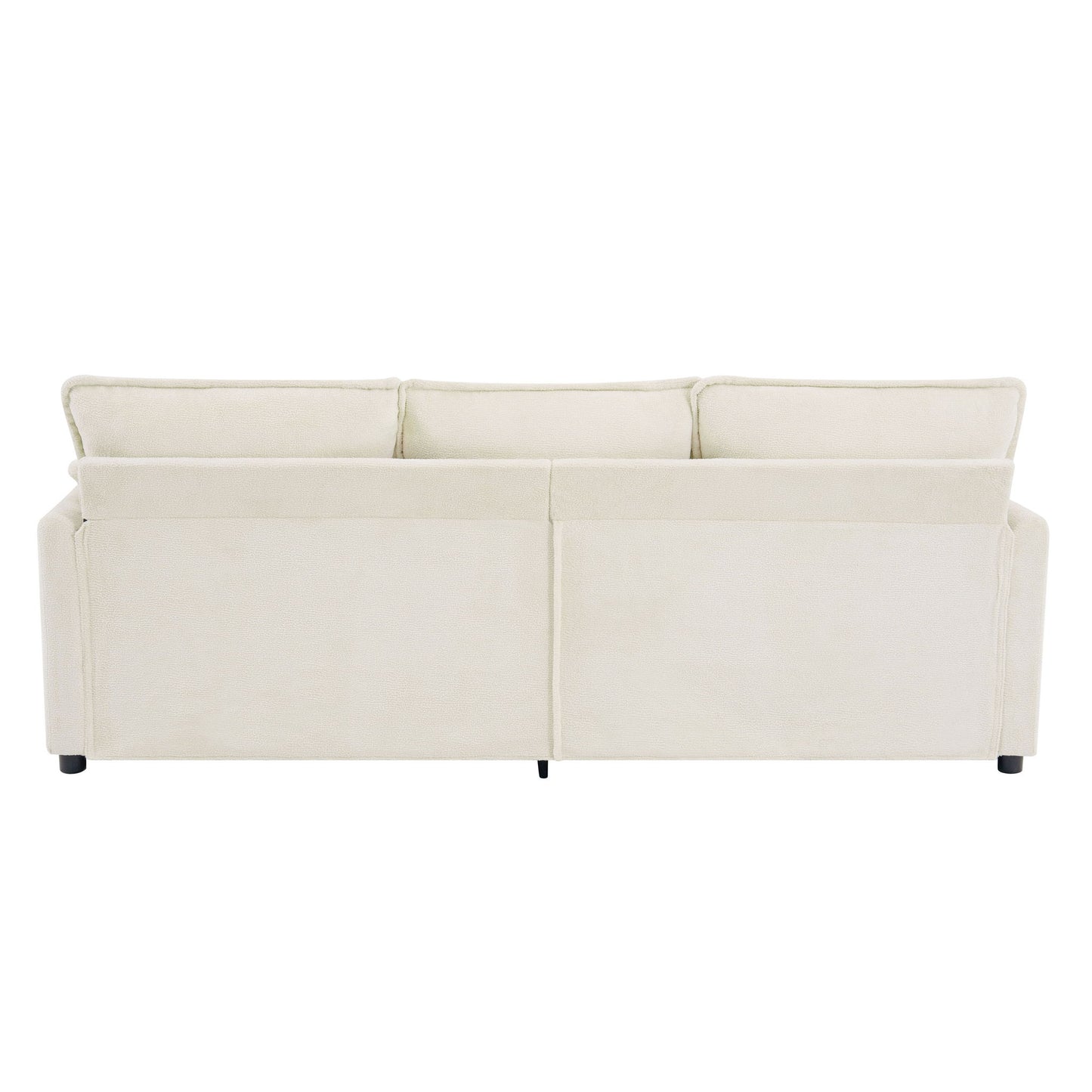 Modern 3 Seater Sofa With Side Storage Pockets For Living Room