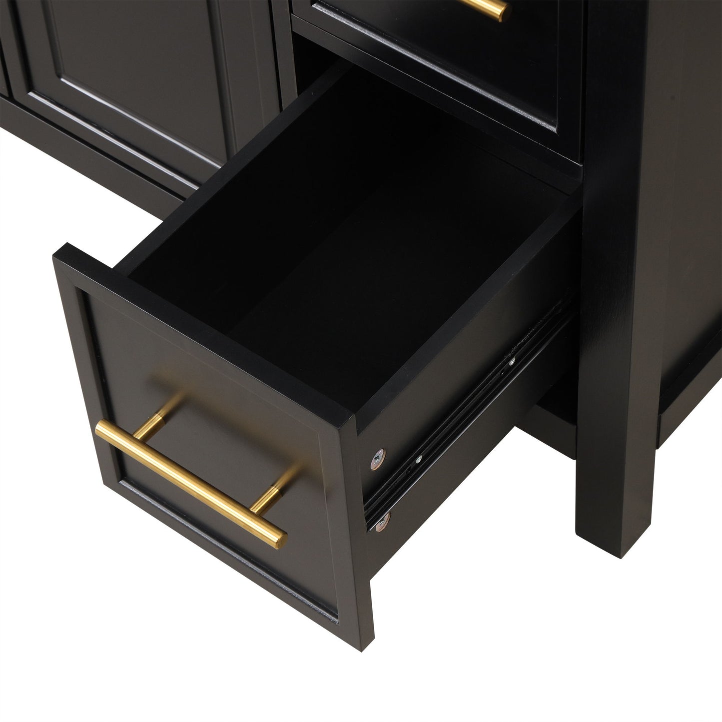 Modern Bathroom Vanity With Sink Top, 2 Doors And 3 Drawers
