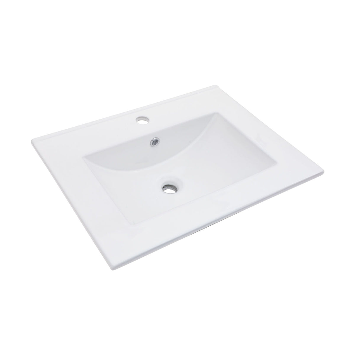 Premium Rectangular Vanity Top With Single Faucet Hole And Overflow