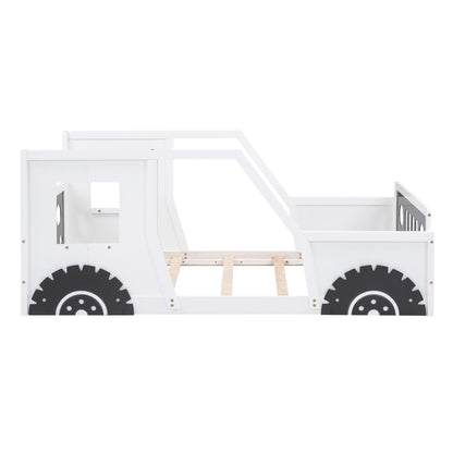 Classic Car Shaped Platform Bed With Wheels