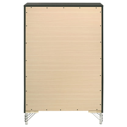 Malcolm - 5 Drawer Bedroom Chest - Black