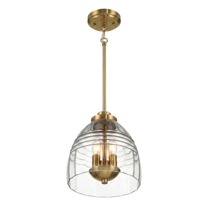 Ember - 3 Candle Lights Chain Pendant - Clear / Gold