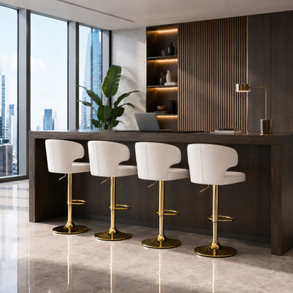 Adjustable Swivel Bar Chair With High Back Support