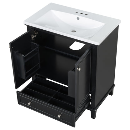 Modern Bathroom Vanity With Sink Combo, Multi Functional Cabinet With Doors And Drawer