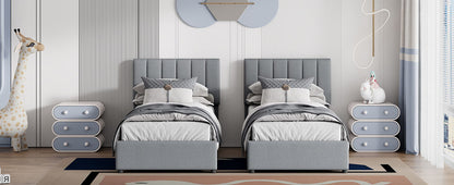 Upholstered Platform Bed With A Hydraulic Storage System