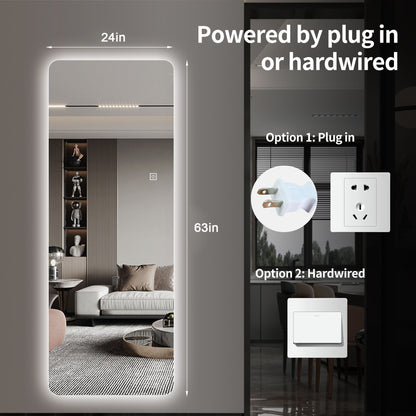 Wall Mounted LED Full Length Mirror