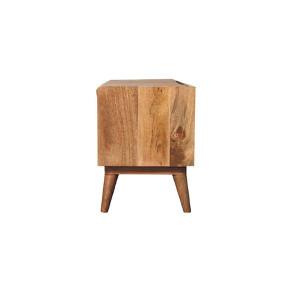Solid Wood Bench With Upholstered Sea