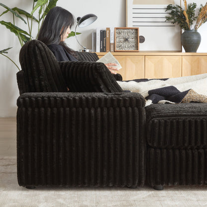 3 Seater Sofa With 2 Ottomans For Living Room