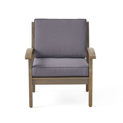 Peyton Club Chair Outdoor Seating Acacia Wood 32.25 X 28.00 X 31.25"