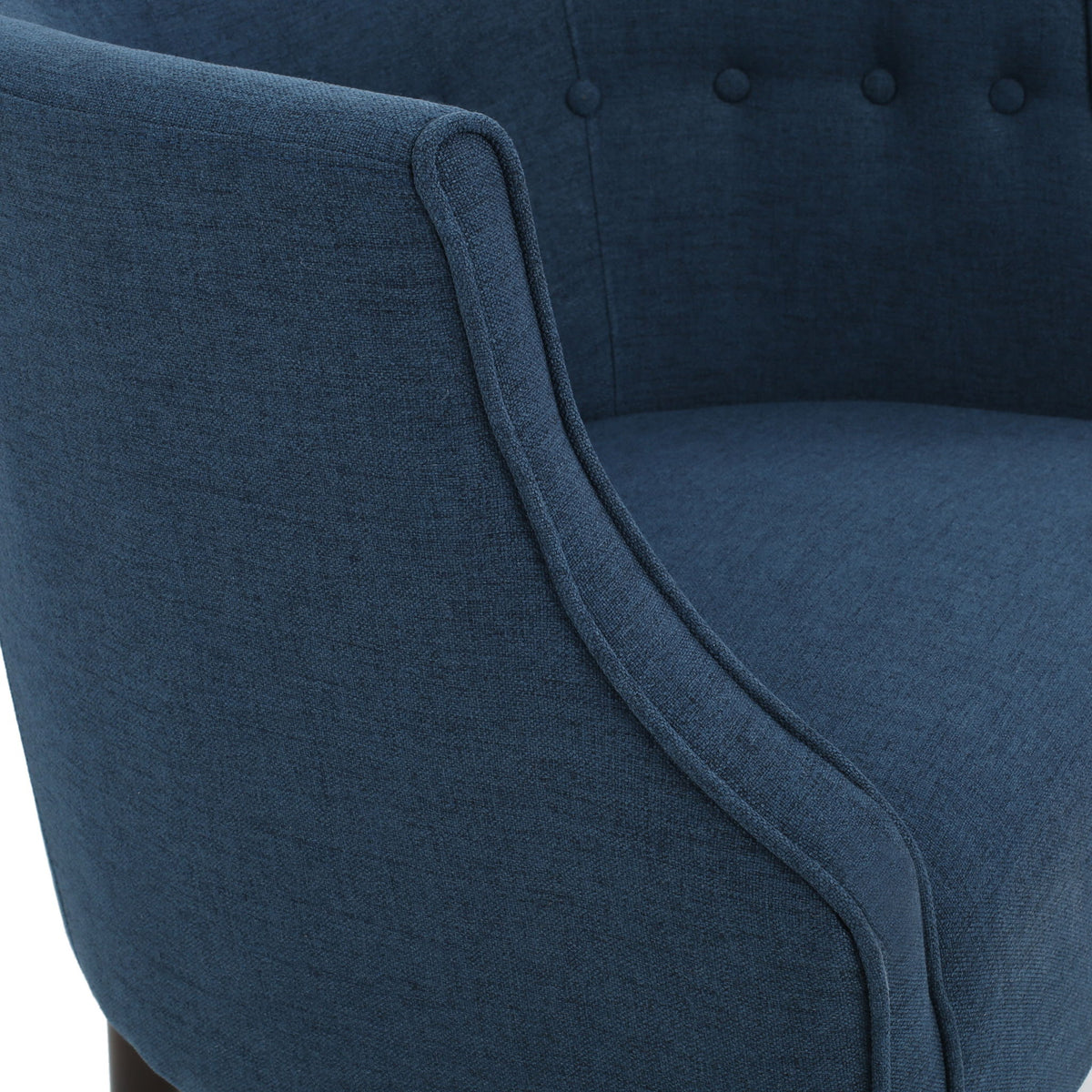 Contemporary Upholstered Club Chair With Button Tufting