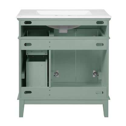 Modern Bathroom Vanity With Sink, Storage Cabinet, Soft Close Doors, Deep & Standard Drawers