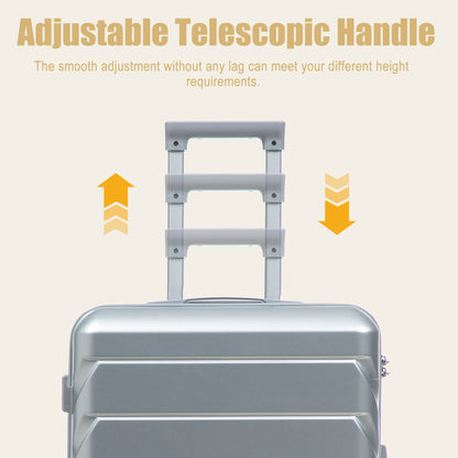 Hard Shell Luggage With Scratch Resistant Surface, 4 Wheels, Combination Lock & Side Hooks