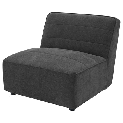 Ortega - Upholstered Armless Chair - Charcoal