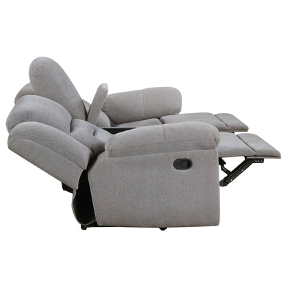 Sebring - 2 Piece Upholstered Reclining Sofa Set With Manual Recline - Gray